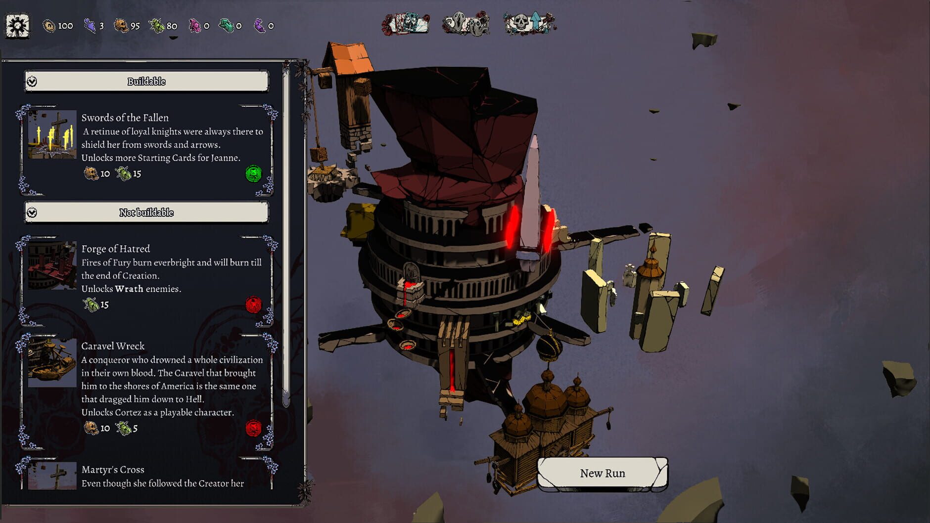 Screenshot for Nadir: A Grimdark Deckbuilder