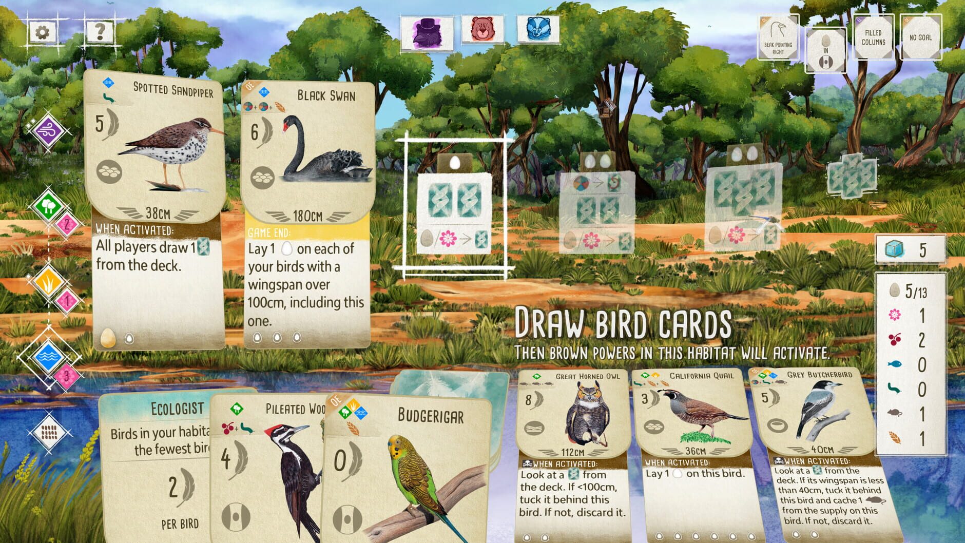 Screenshot for Wingspan: Oceania Expansion