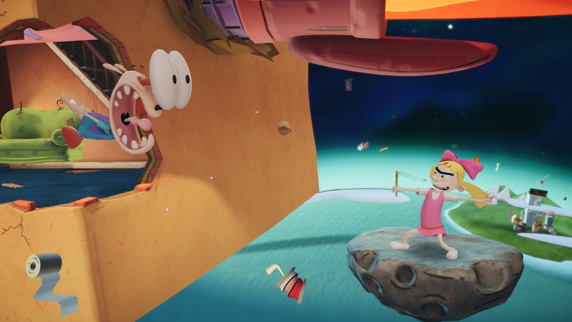 Screenshot for Nickelodeon All-Star Brawl: Rocko Brawler Pack