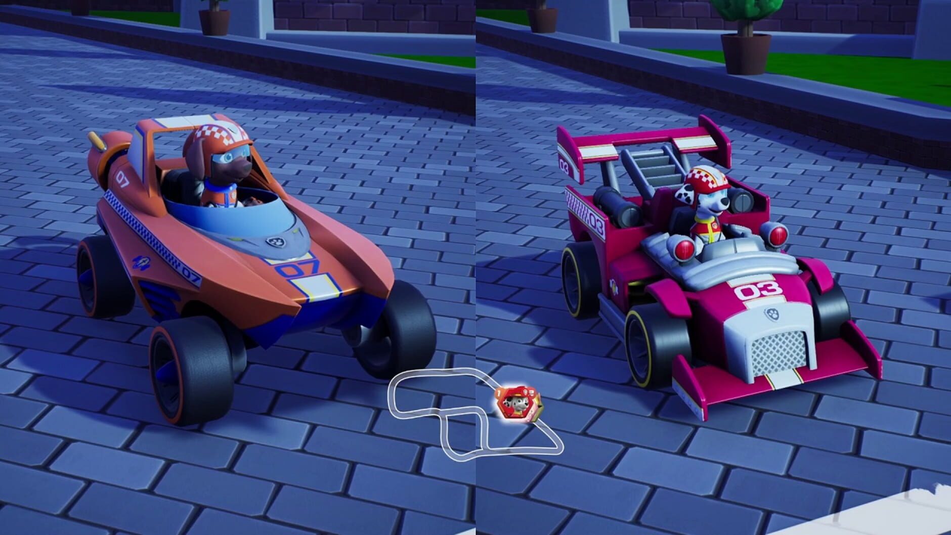 Screenshot for Paw Patrol: Grand Prix - Race in Barkingburg