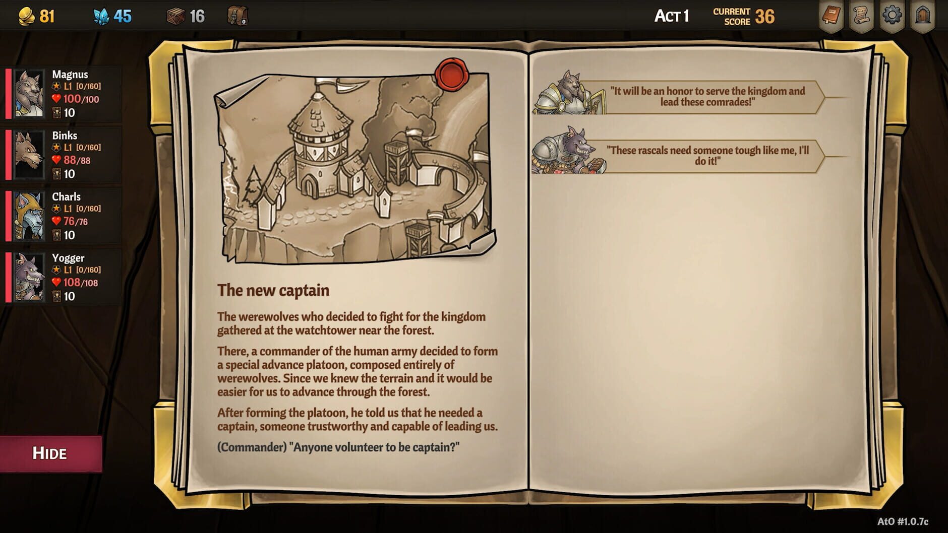 Screenshot for Across the Obelisk: The Wolf Wars