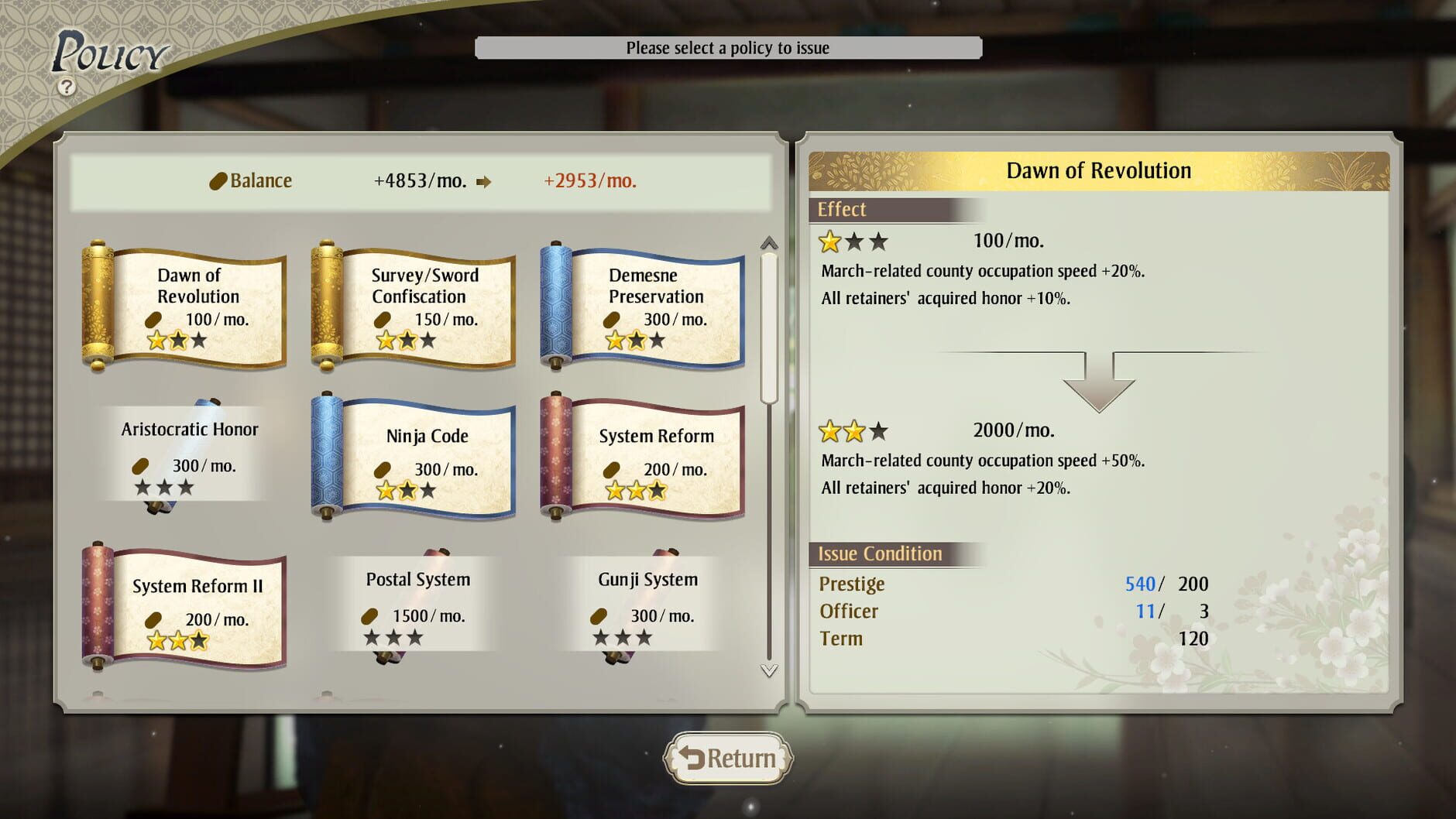 Screenshot for Nobunaga's Ambition: Awakening