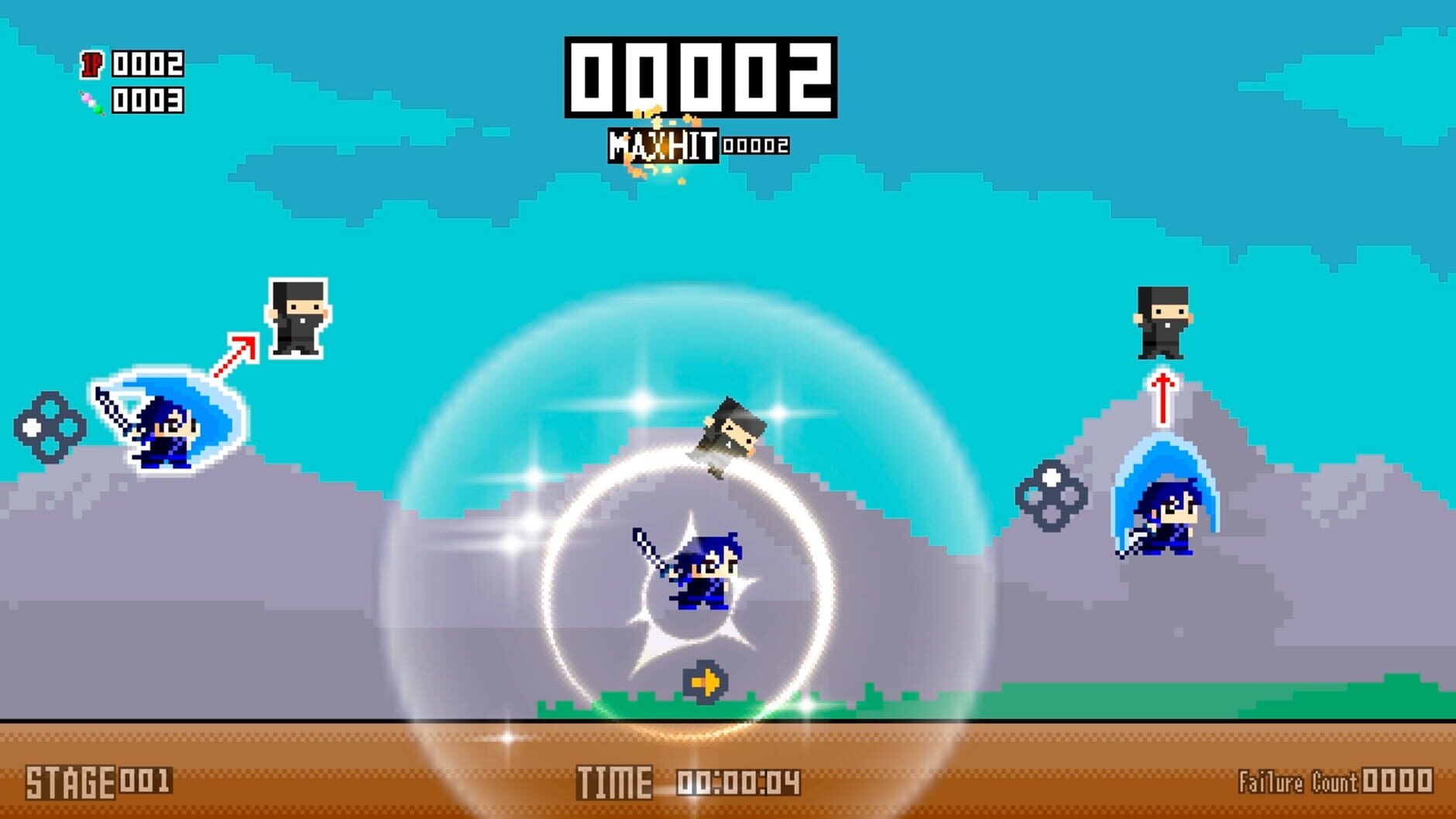 Screenshot for Pixel Game Maker Series: Ninja Otedama R