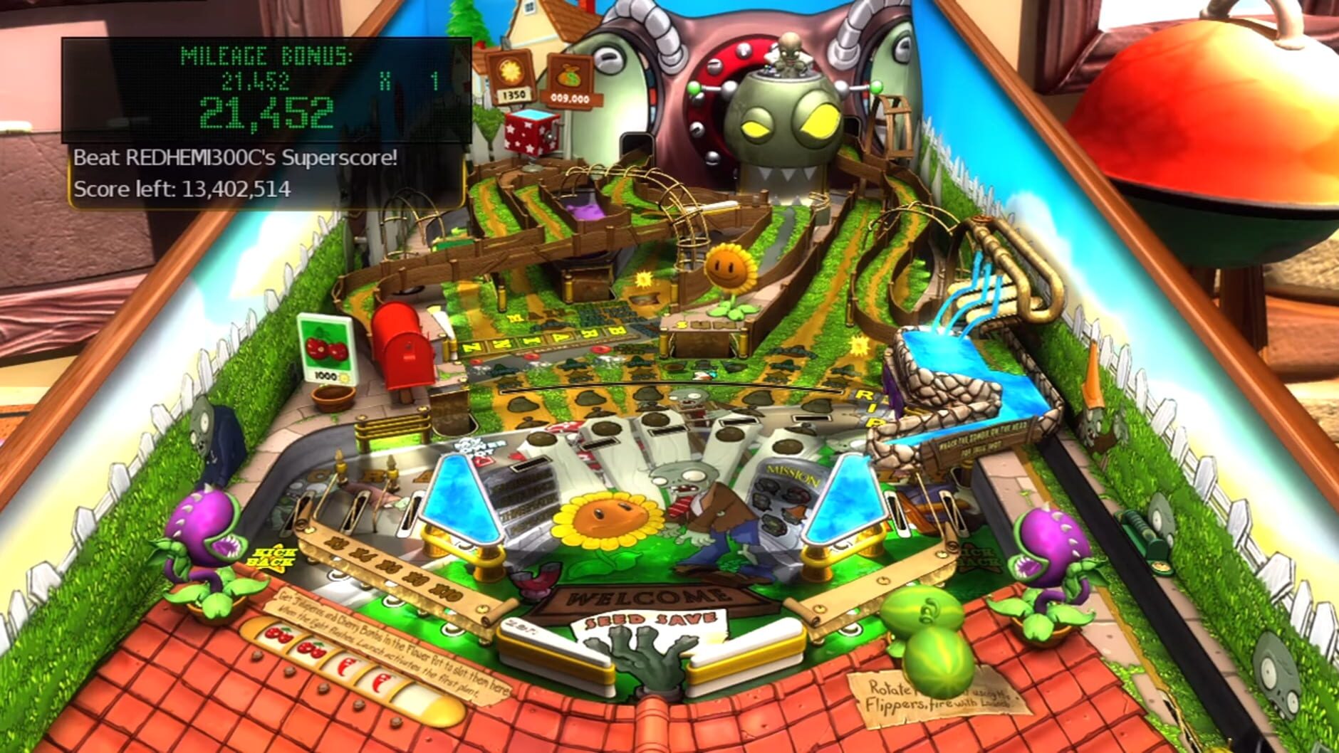 Screenshot for Pinball FX2: Plants vs. Zombies