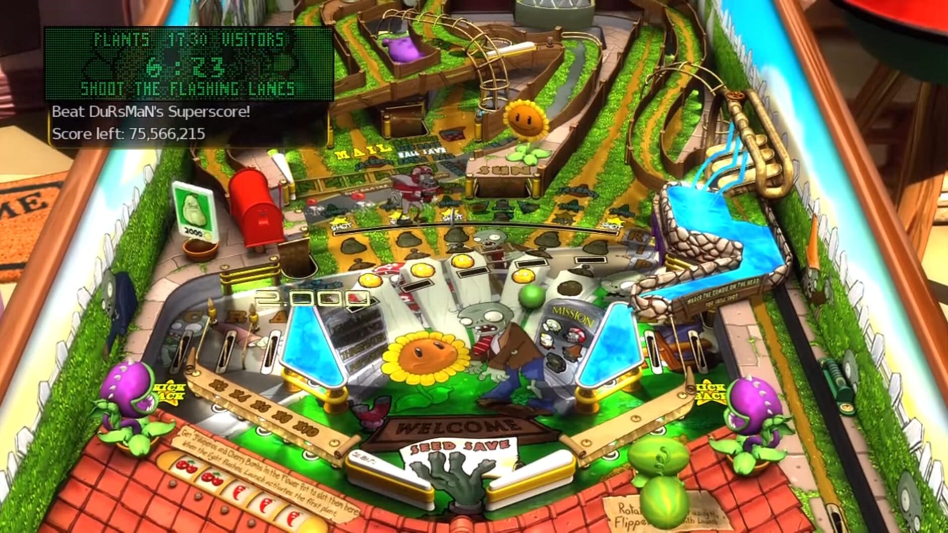Screenshot for Pinball FX2: Plants vs. Zombies
