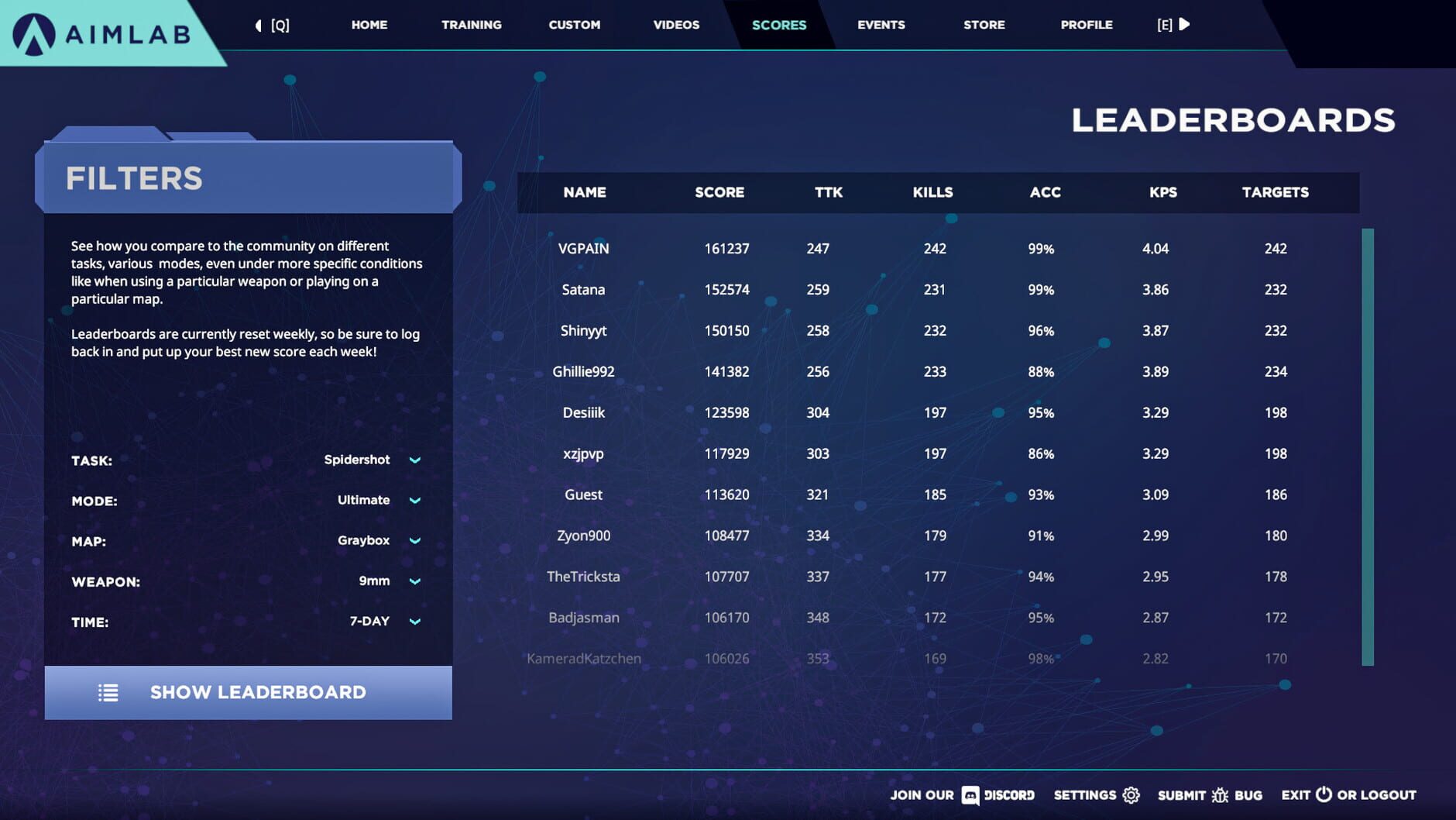 Screenshot for Aimlabs