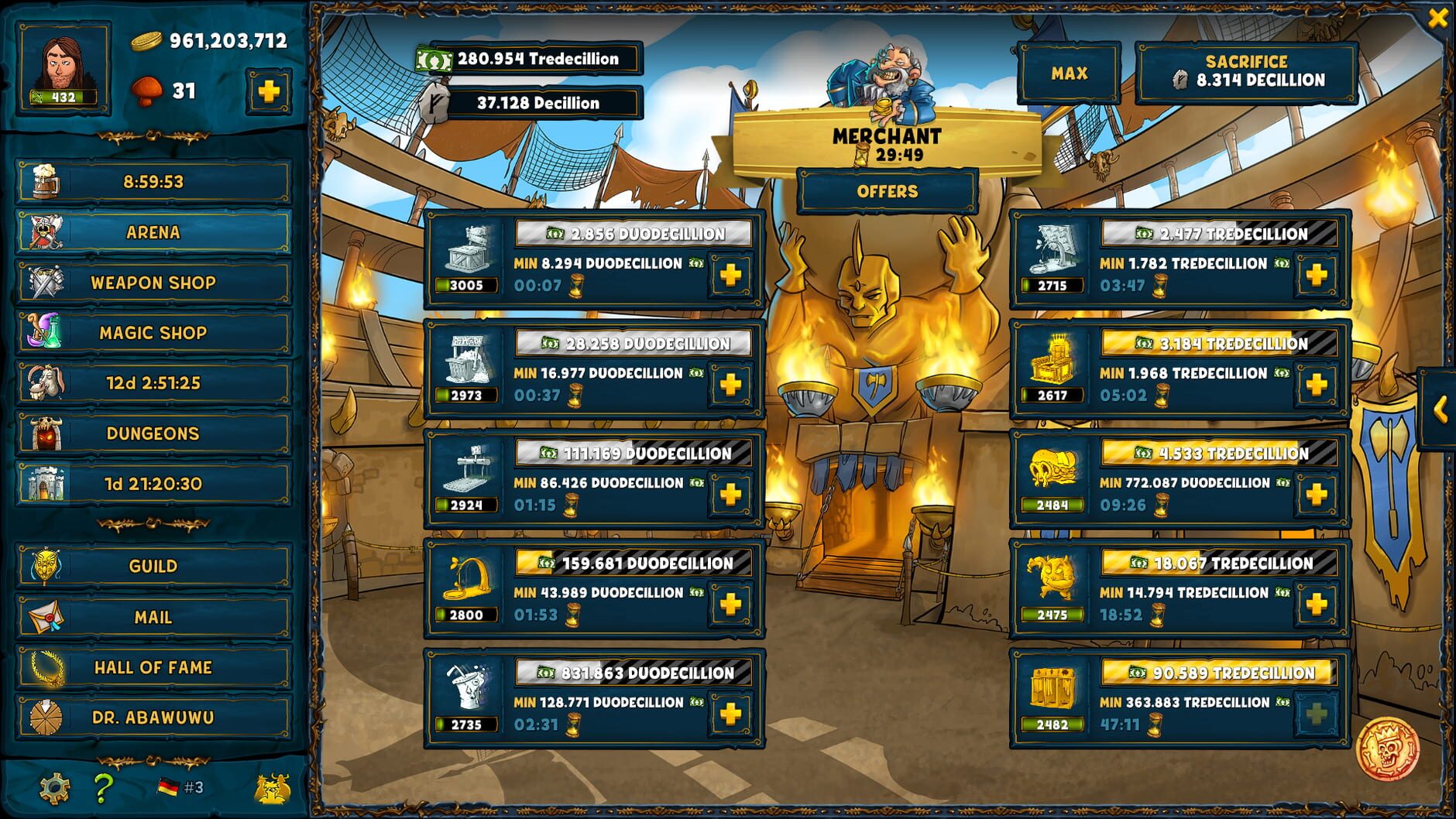 Screenshot for Shakes and Fidget