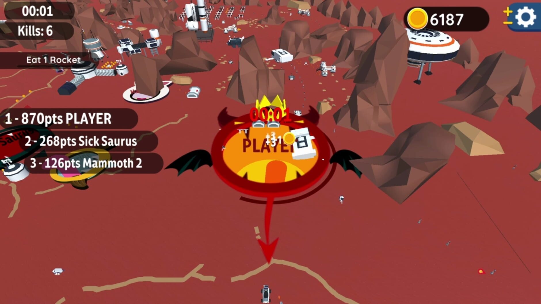 Screenshot for Hole io: Red Planet DLC
