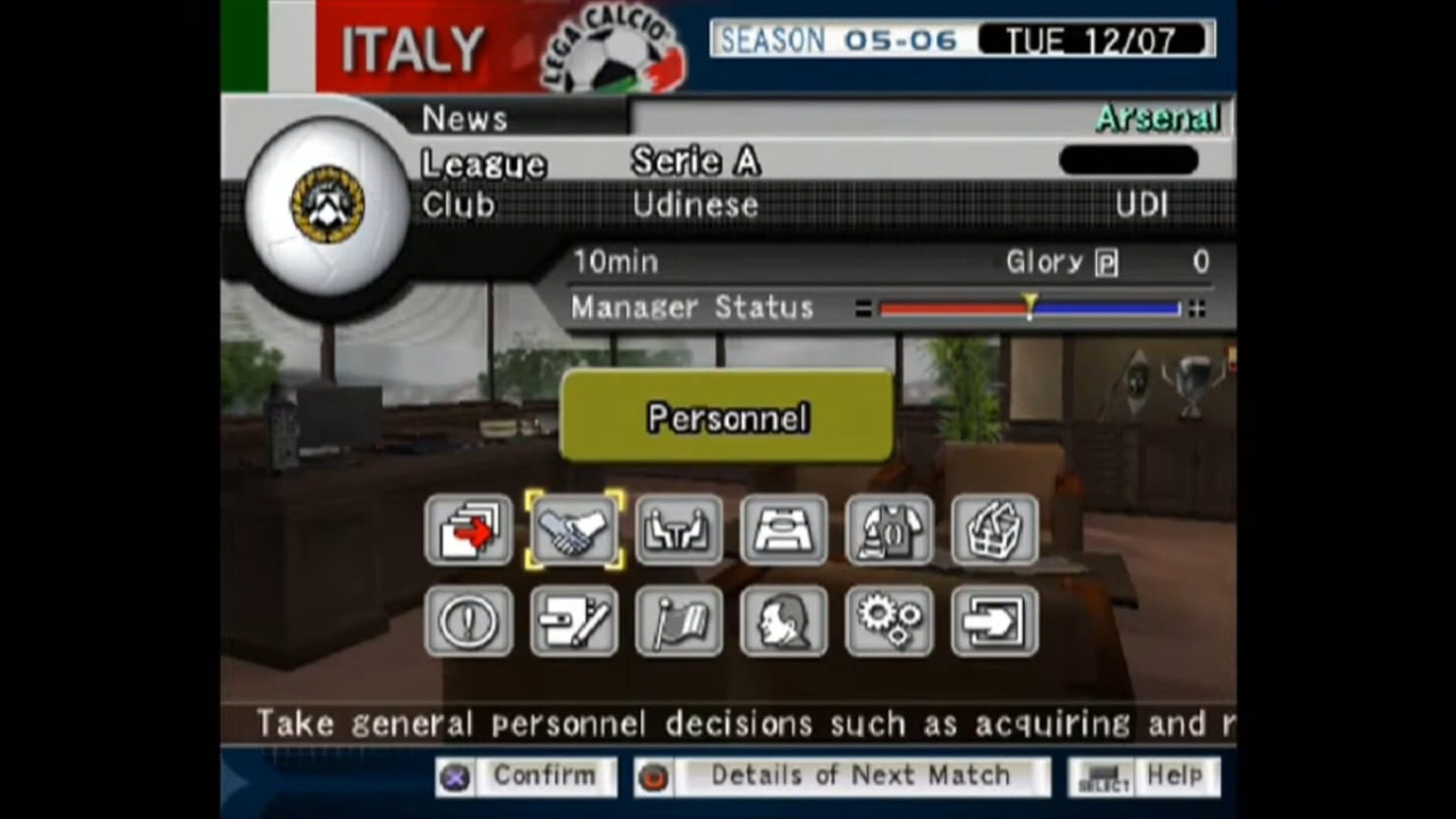 Screenshot for Pro Evolution Soccer Management
