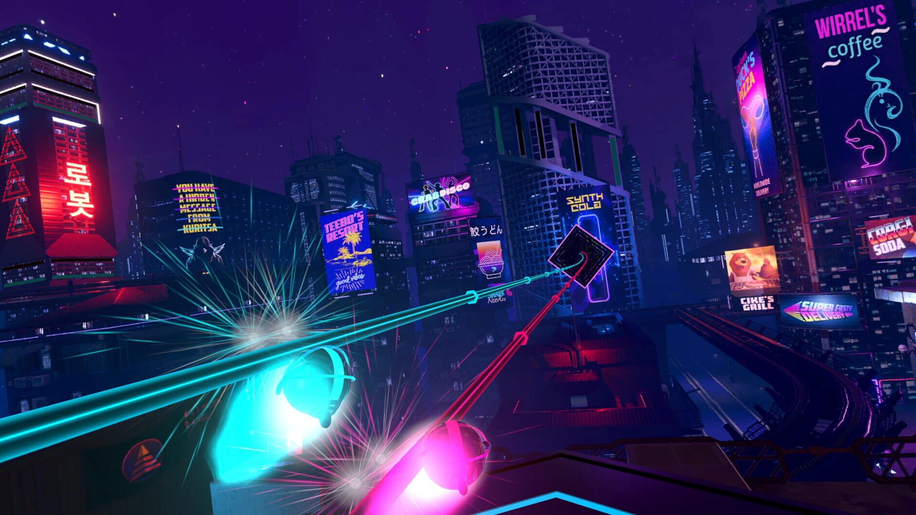 Screenshot for Synth Riders: Cut Capers - "Let's Start Again (Odd Chap Remix)"