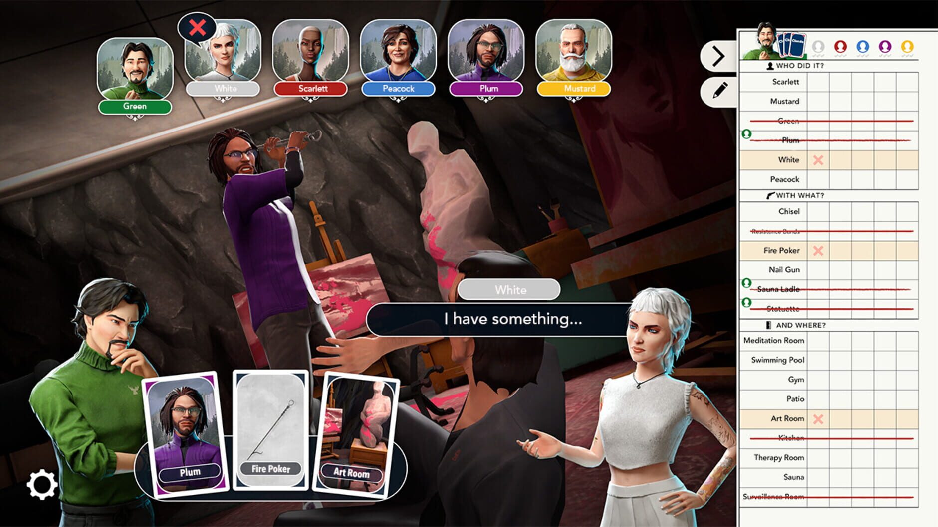 Screenshot for Clue: Whispering Pines Retreat Crime Scene