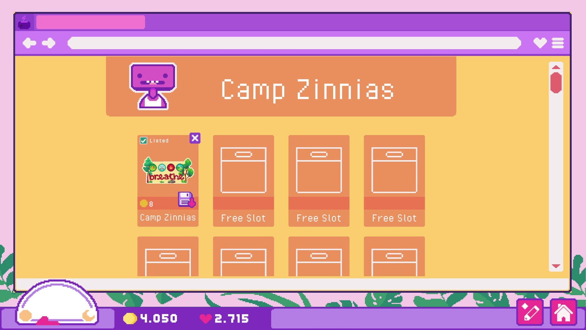 Screenshot for Sticky Business: Camp Zinnias