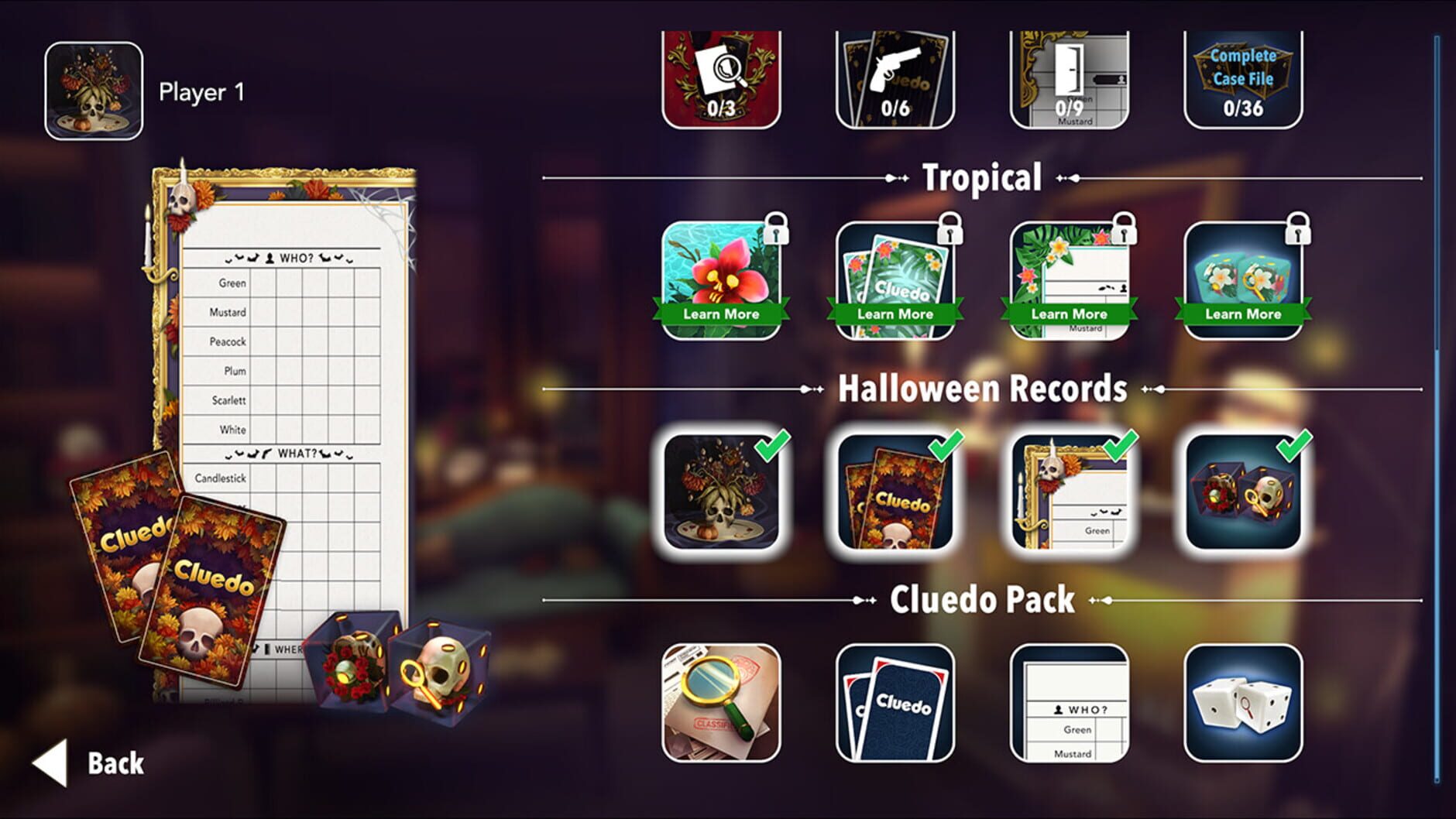 Screenshot for Clue/Cluedo: Halloween Records