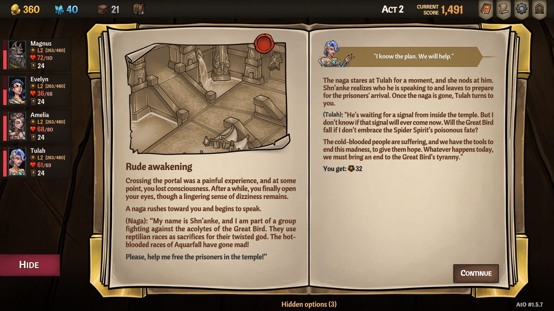 Screenshot for Across the Obelisk: Tulah, the Spider Queen