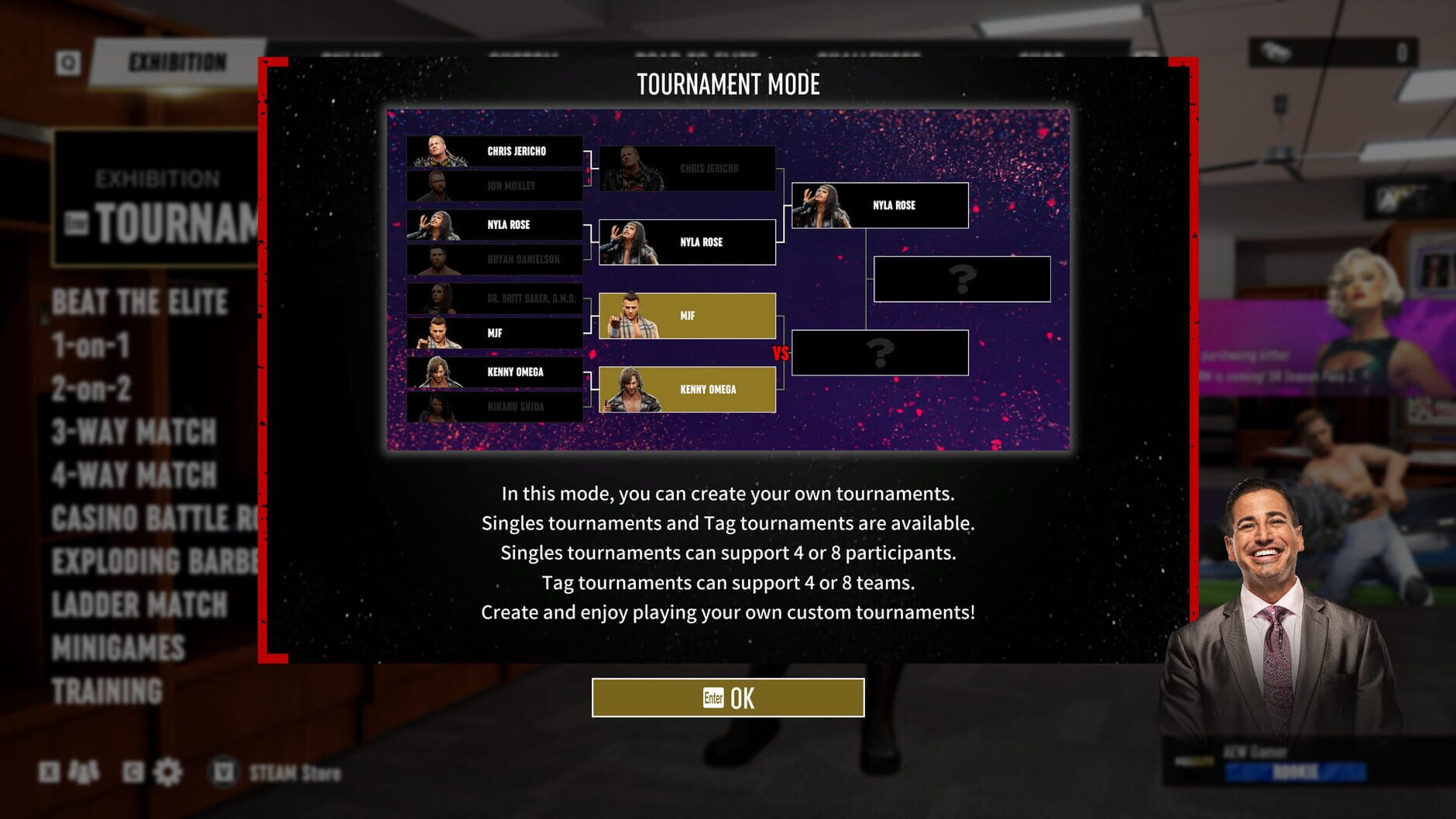Screenshot for All Elite Wrestling: Fight Forever - Rated Gold Superstar Pack
