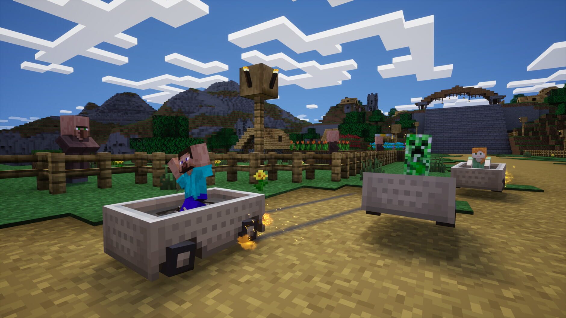 Screenshot for Sonic Racing: CrossWorlds - Minecraft Pack