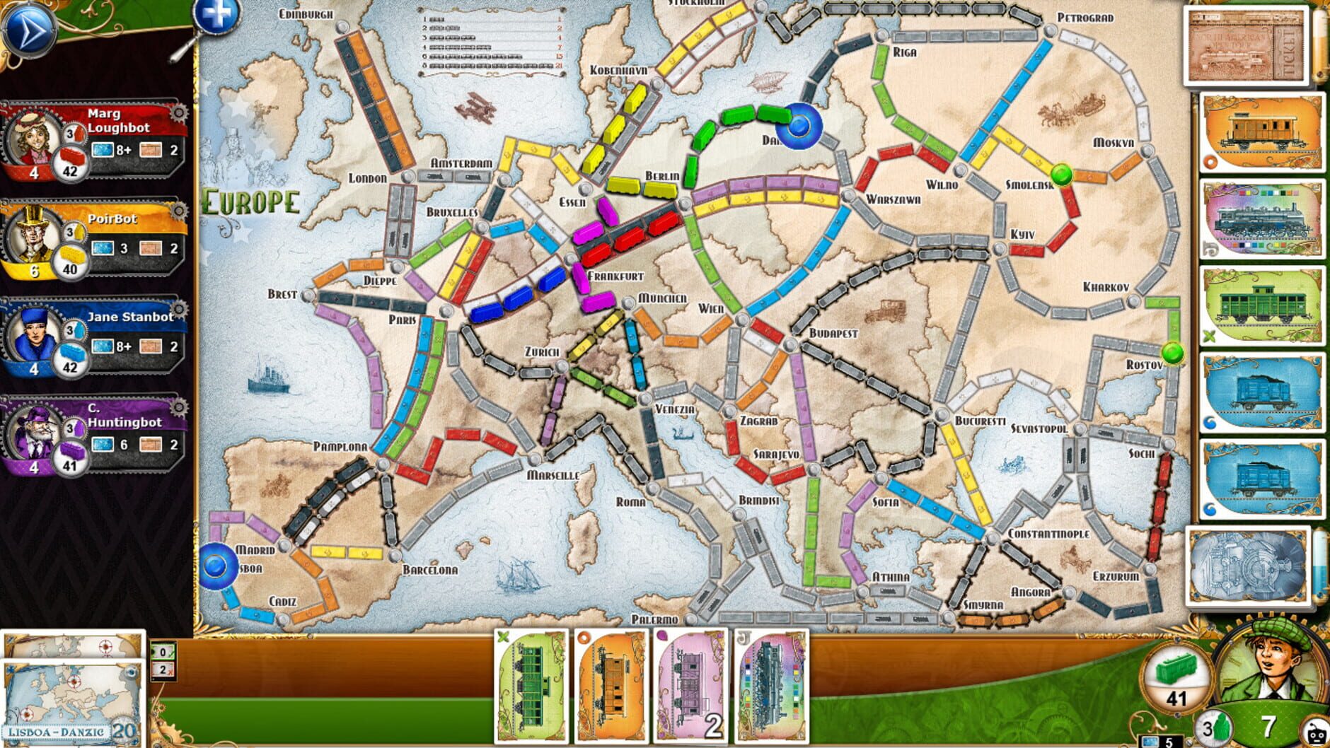 Screenshot for Ticket to Ride: Classic Edition