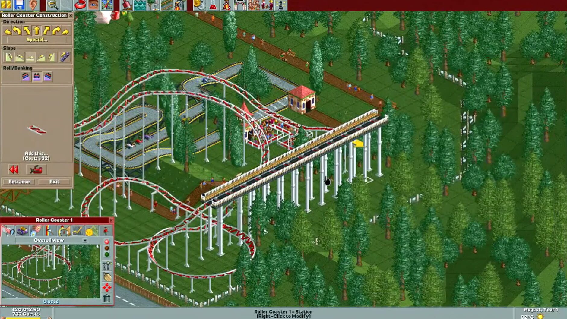 Screenshot for RollerCoaster Tycoon