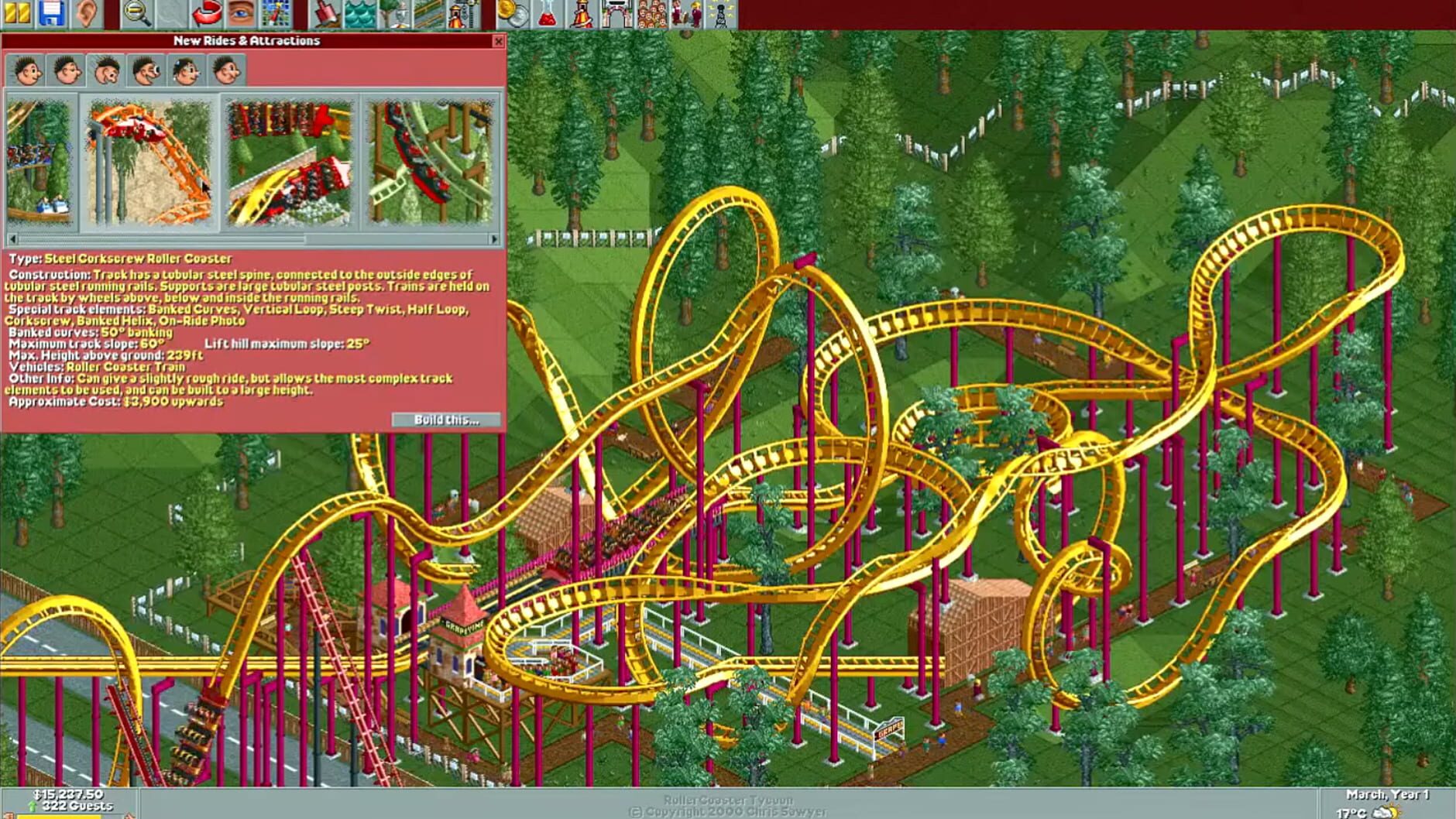 Screenshot for RollerCoaster Tycoon