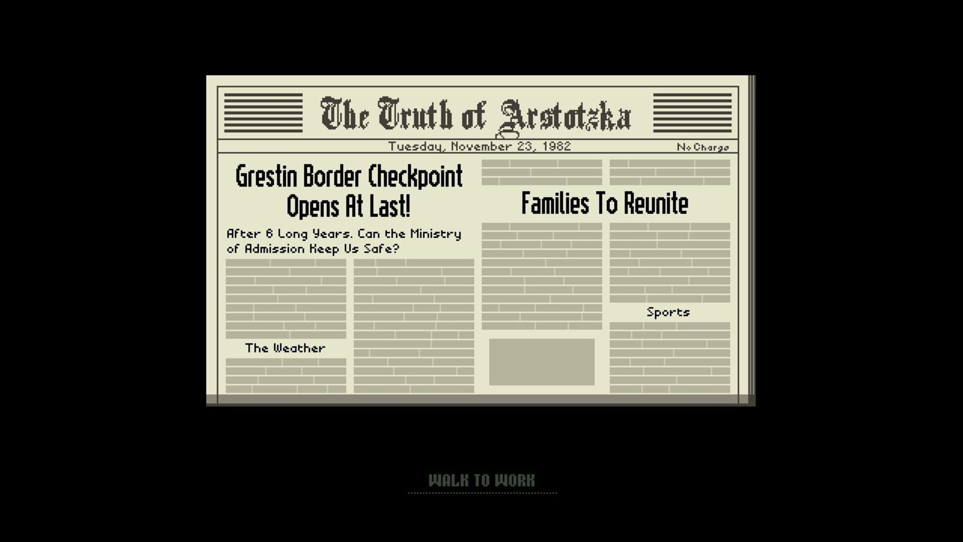 Screenshot for Papers, Please