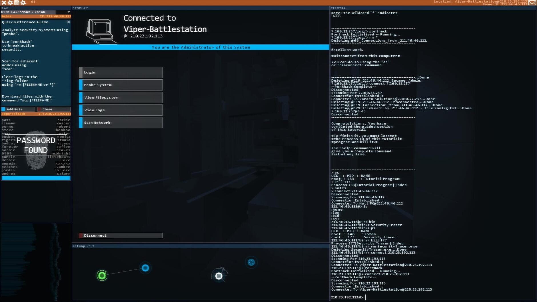 Screenshot for Hacknet