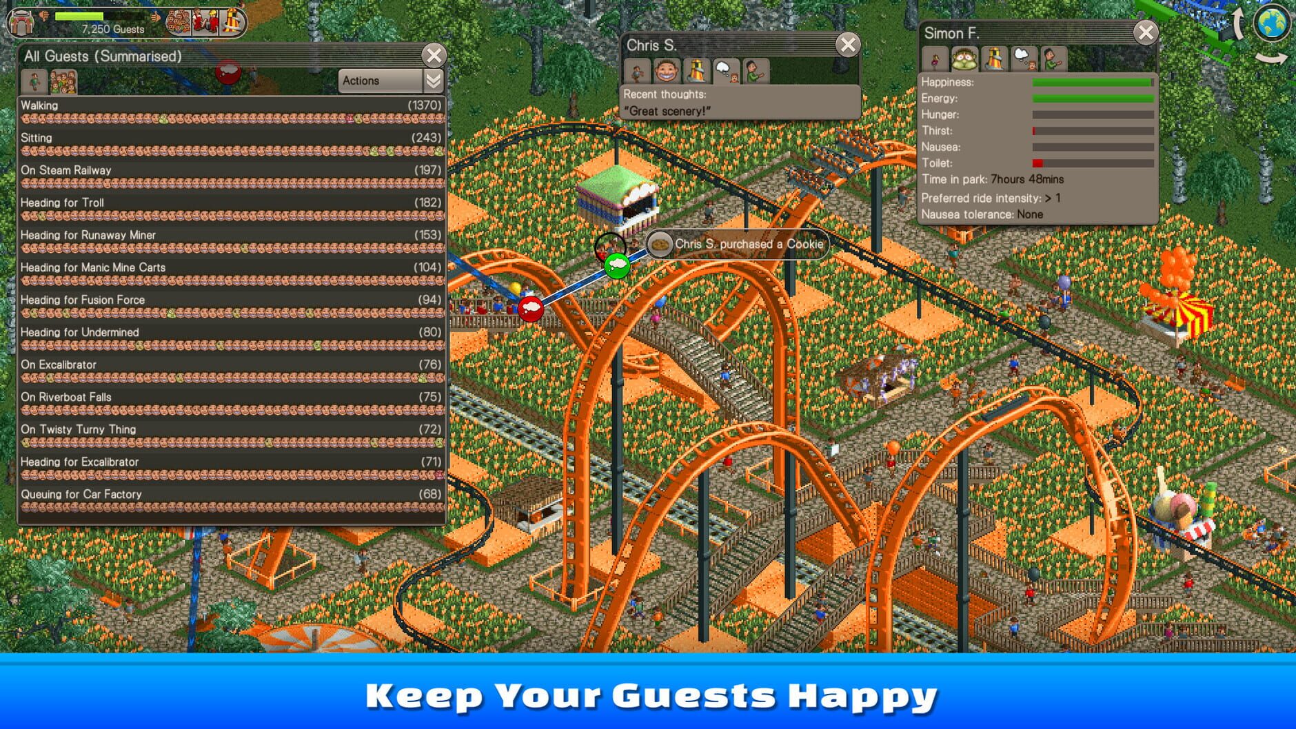 Screenshot for RollerCoaster Tycoon Classic
