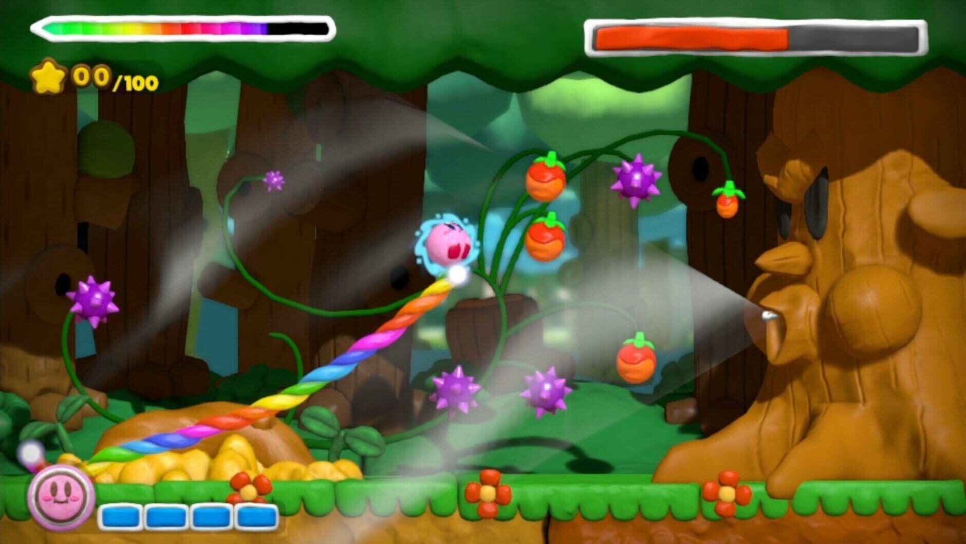 Screenshot for Kirby and the Rainbow Curse