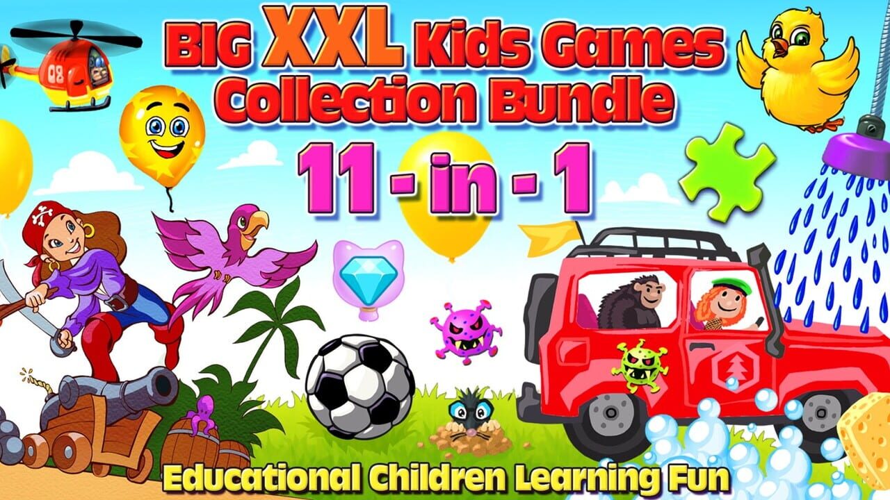 Big XXL Kids Games Collection Bundle 11-in-1 Educational Children Learning Fun Image