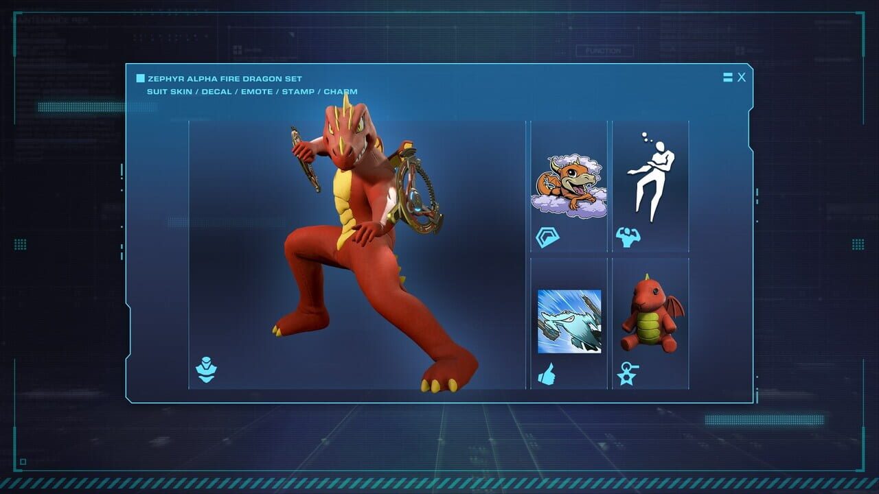 Exoprimal: Zephyr Alpha Fire Dragon Set Image