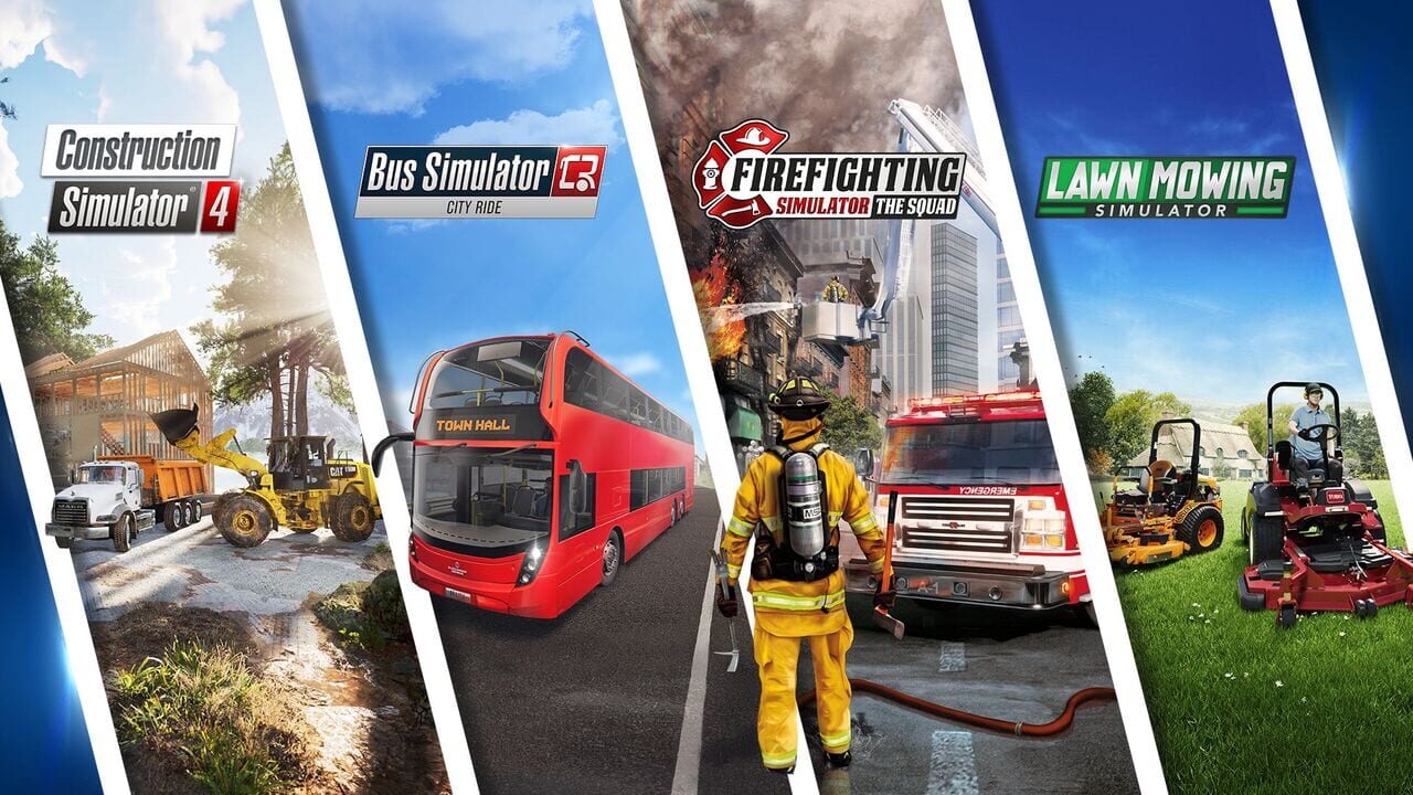 Simulation Platinum Bundle: Bus Construction Firefighting Lawn Mowing Image