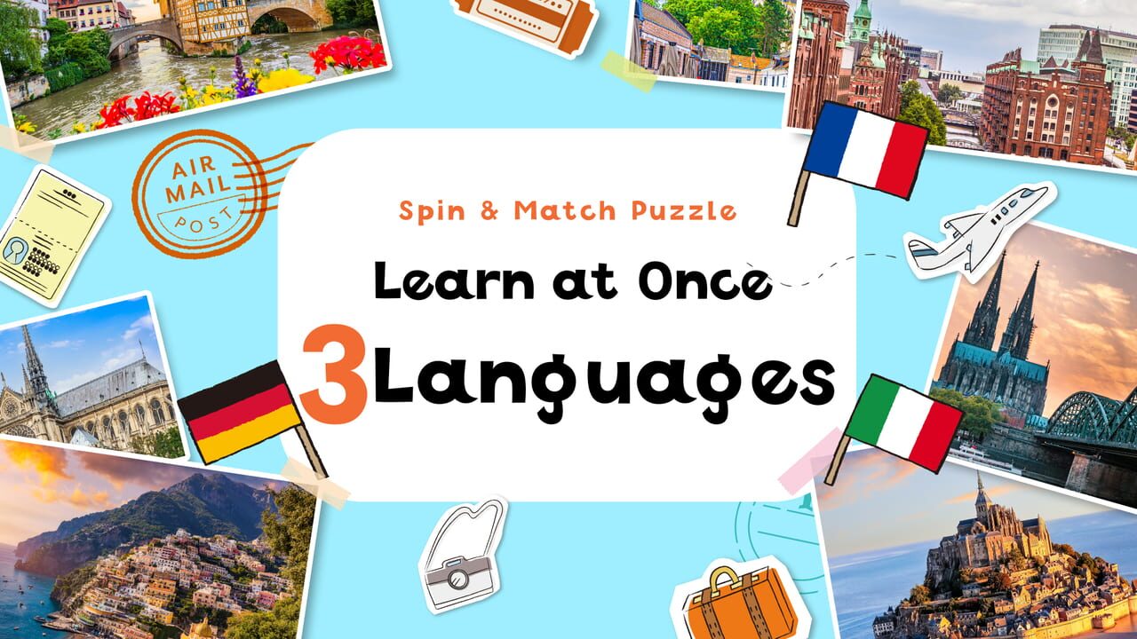 Spin & Match Puzzle Learn at Once 3 Languages Image