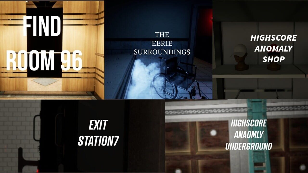 Find Room 96 + Exit Station 7 + The Eerie Surroundings + HighScore Anomaly Shop + HighScore Anomaly Underground Image