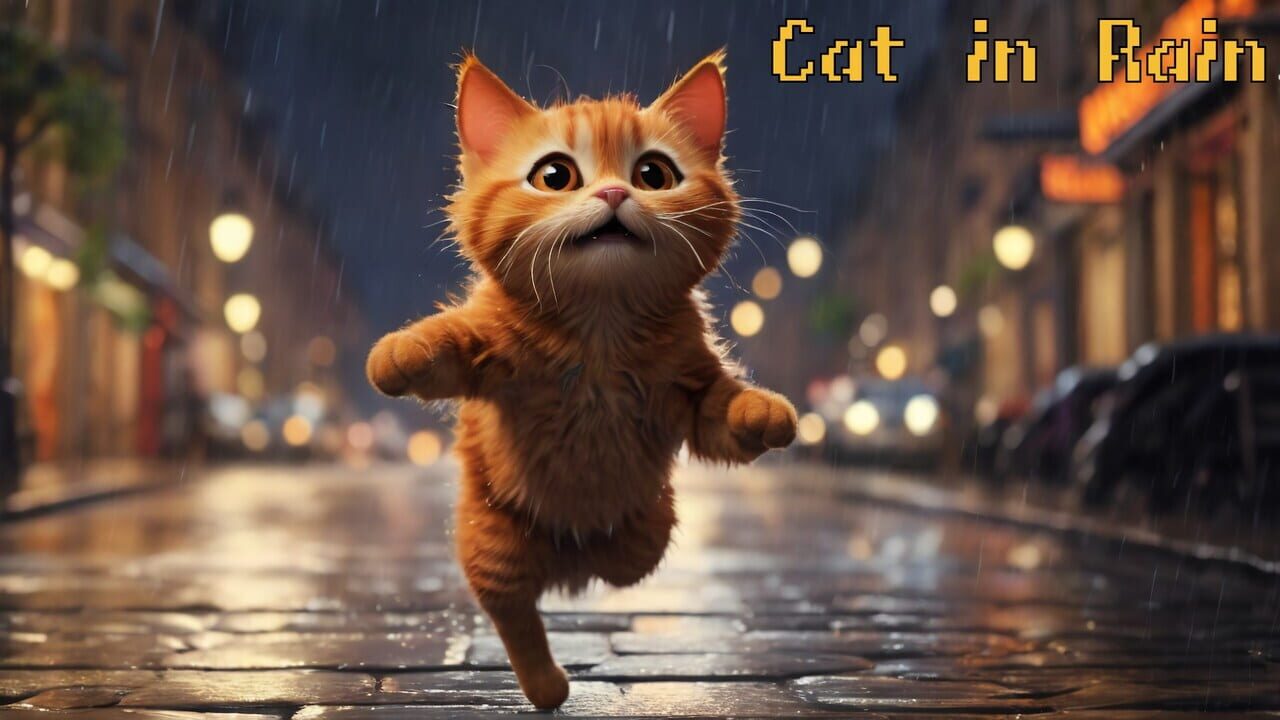 Cat in Rain Image