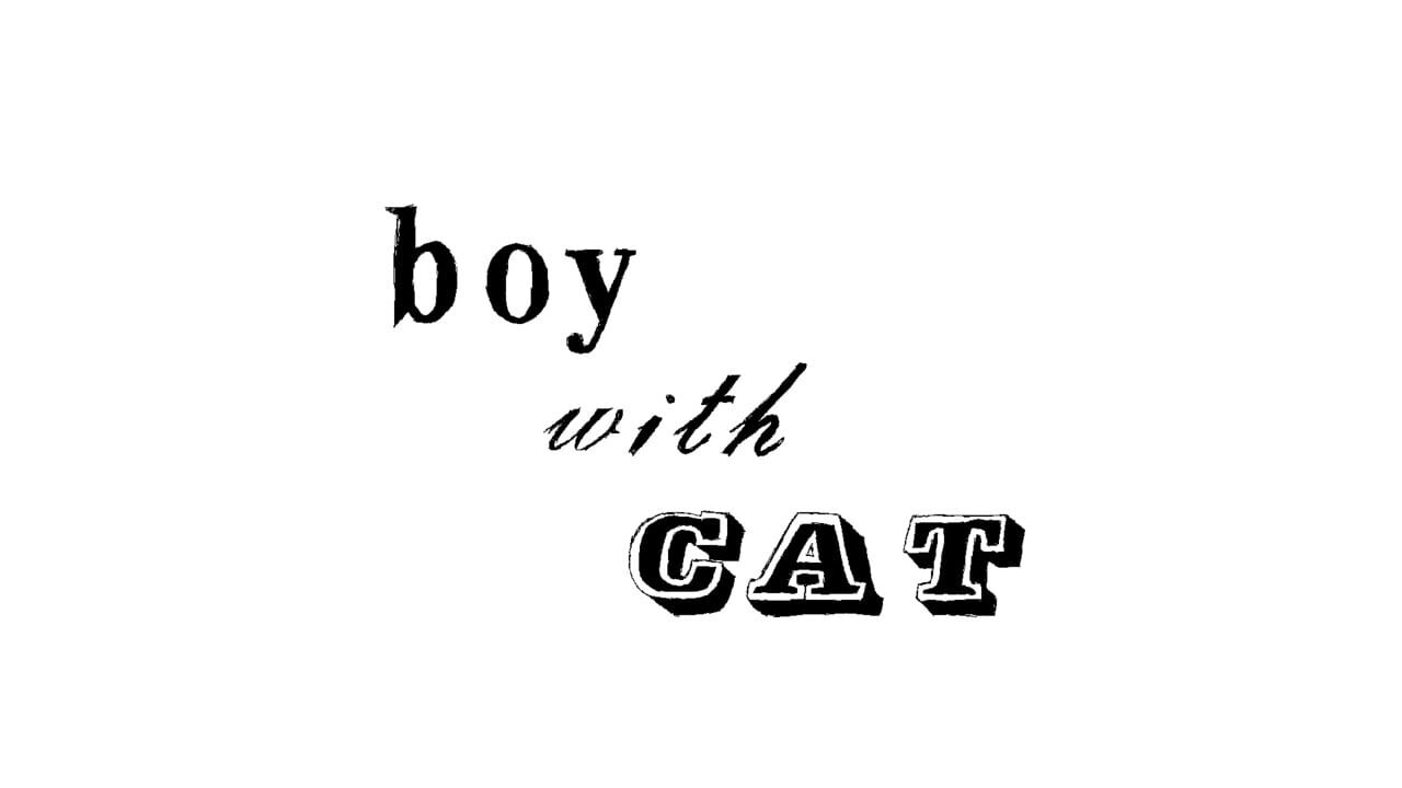 Boy with Cat Image