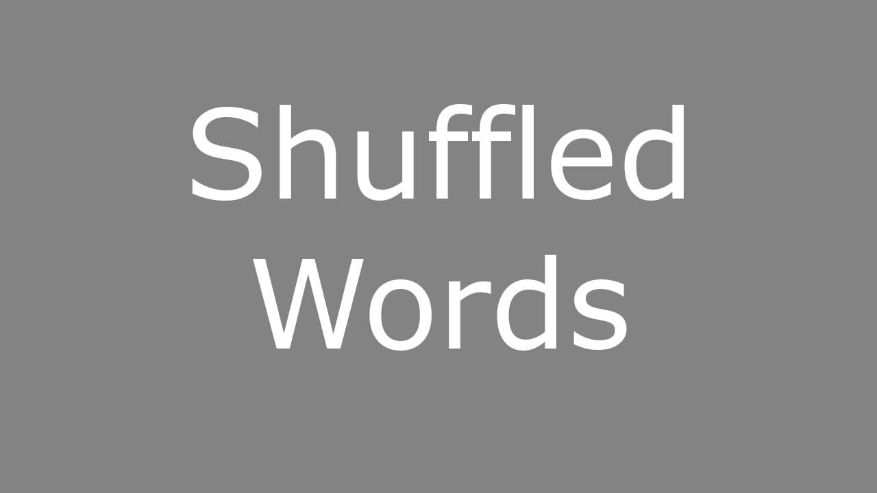 Shuffled Words Image