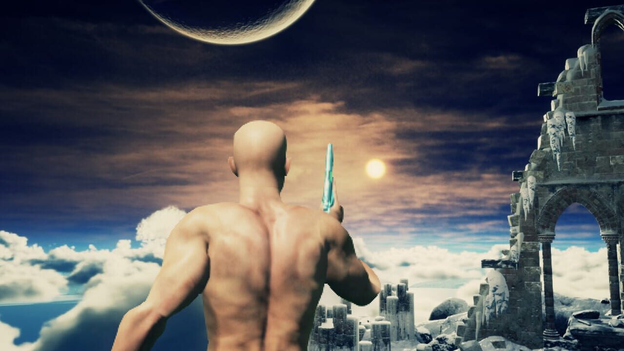 Bald Man Climbs Up Image