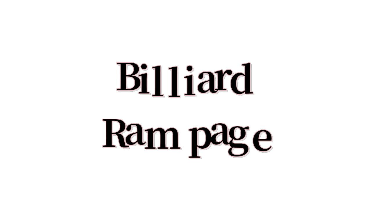 Billiard Rampage key art