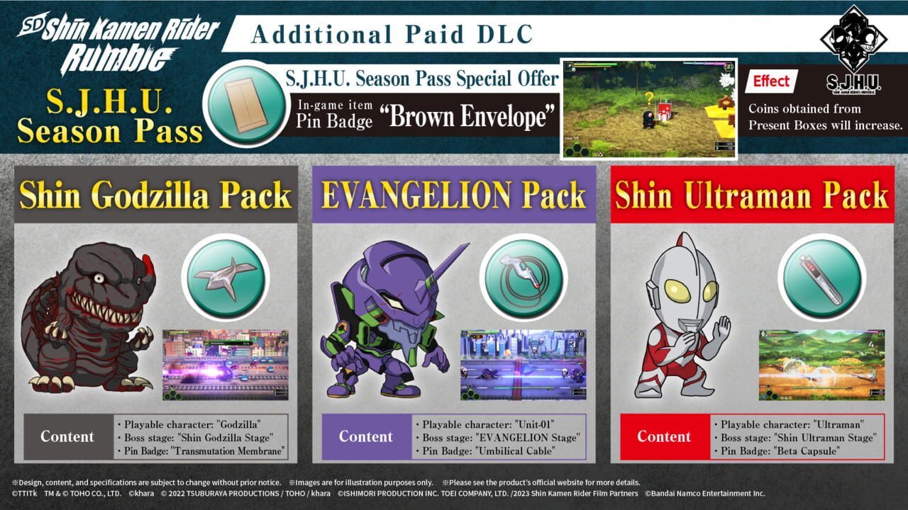 SD Shin Kamen Rider Rumble SJHU Season Pass Image
