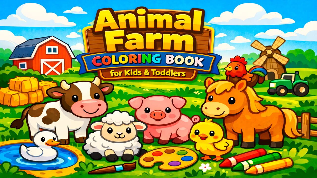 Animal Farm Coloring Book for Kids & Toddlers Image