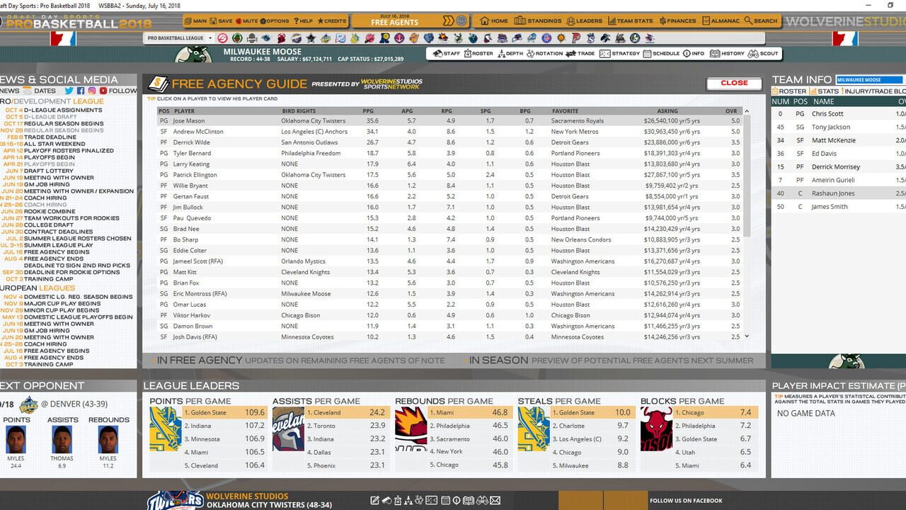 Draft Day Sports: Pro Basketball 2018 — Screenshot 2