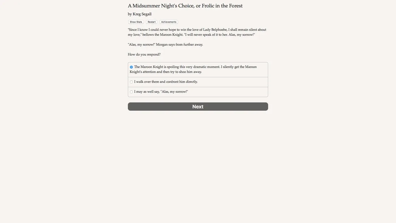 A Midsummer Night's Choice screenshot 3