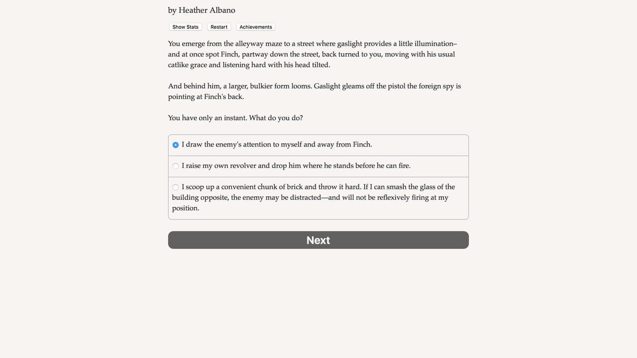 A Study in Steampunk: Choice by Gaslight — Screenshot 2