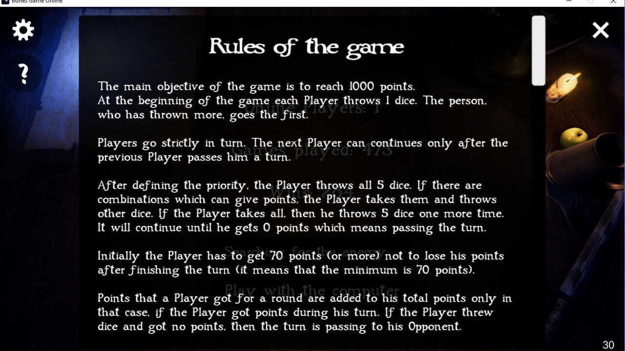 Bones game online — Screenshot 4