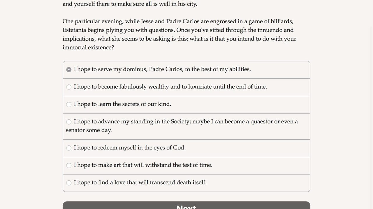 Choice of the Vampire — Screenshot 3