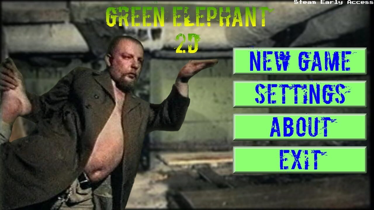Green Elephant 2D Image