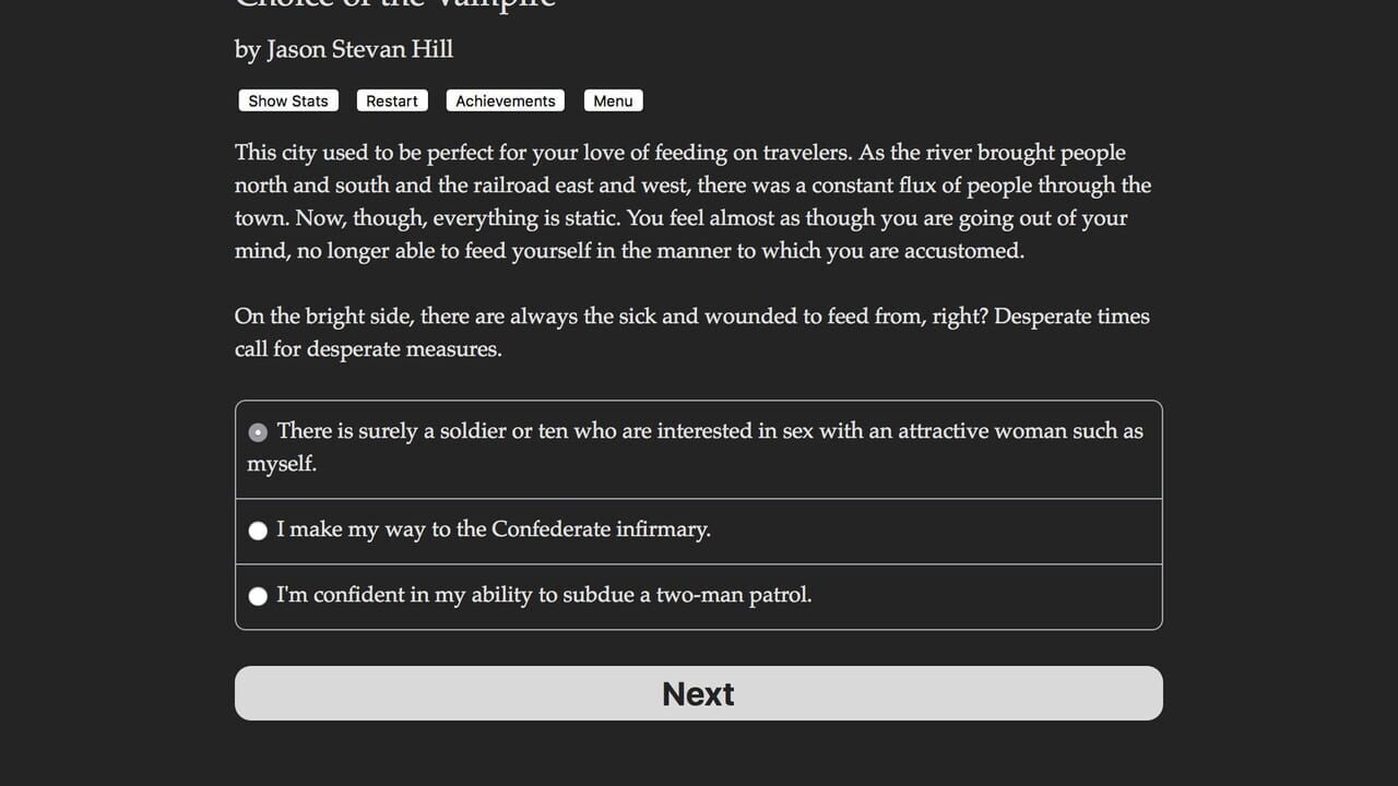 Choice of the Vampire — Screenshot 2