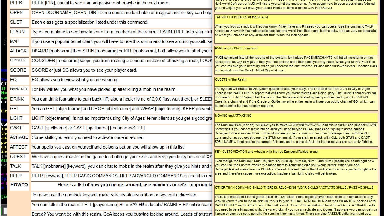 City of Ages: Picture Supportive Text MUD — Screenshot 5