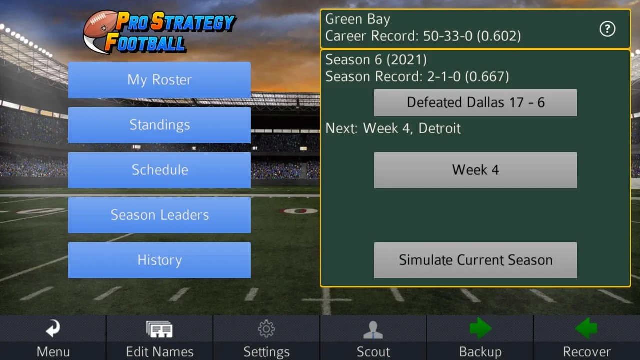 Pro Strategy Football 2016 screenshot 1