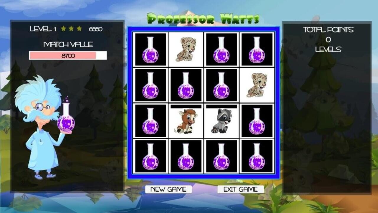 Professor Watts Memory Match: Cute Animals — Screenshot 4