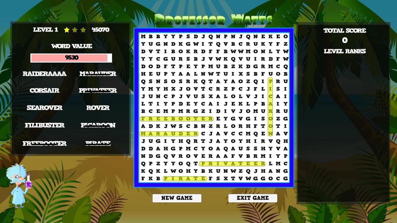 Professor Watts Word Search: Pirates Life — Screenshot 2